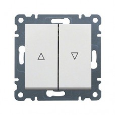 Выключатель для жалюзи "Контактор" c самозажимными клемами Hager Lumina 2 10А Белый (WL0320)